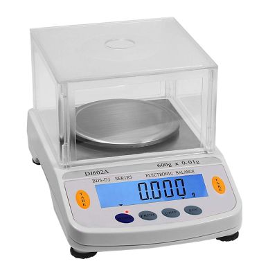 LHHL High Precision Laboratory Analytical Balance 300-1200g/0.01g Electronic Precise Count Scale - Multi-functions Lab Digital Balance with External LCD Display (Color : White, Size : 500g/0.01g)