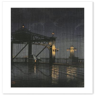 Made in Japan Poster Japanese Painting Hasui Kawase Tokyo Twenty Views Shinohashi16.53inch11.69inch(A3)fine Art Paper PrintPrint on a Thick Sheet of Paper Painting Wall Art