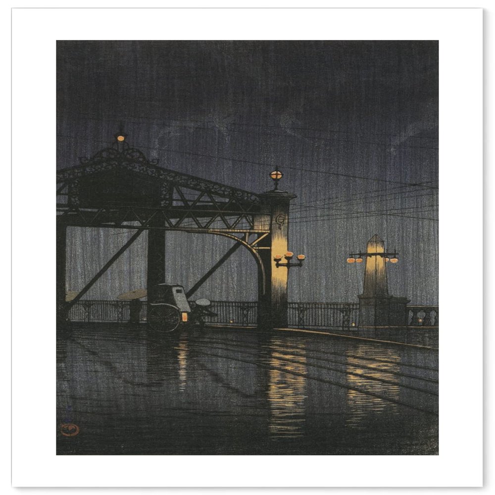 Made in Japan Poster Japanese Painting Hasui Kawase Tokyo Twenty Views Shinohashi16.53inch11.69inch(A3)fine Art Paper PrintPrint on a Thick Sheet of Paper Painting Wall Art