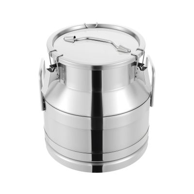 20L/ 5Gallon Stainless Steel Milk Can Heavy Duty Milk Jug Milk Bucket Wine Pail Bucket Bottle Liquid Container Storage Independent Embedded Silicone Sealed Lid