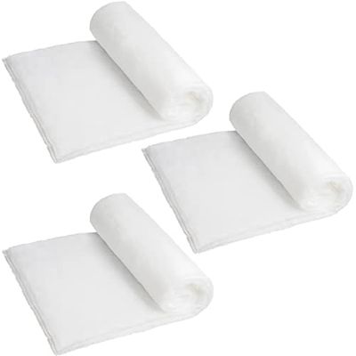 JOYIN Christmas Snow Blanket Roll Soft Thick Artificial Snow Sheets, Cotton Fabric Under The Xmas Tree for Holiday Decor and Winter Displays Christmas Table Decorations (15In x 10Ft, 3 PCS)