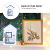 Hemoton Wall Mounted Key Storage Box with Single Bird Design Wooden Key Holder Cabinet for Home Entryway Organizer 11.81X9.05X1.96 Inches view 3