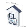 Hemoton Wall Mounted Key Storage Box with Single Bird Design Wooden Key Holder Cabinet for Home Entryway Organizer 11.81X9.05X1.96 Inches view 4
