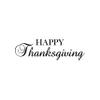Vinyl Wall Art Decal - Happy Thanksgiving - 20" x 67" - Cute Grateful Thanksgiving Season Quote Sticker for Office Storefront Business Coffee Shop School Entryway Decor (Black, 11" x 37") view 4