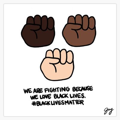 Magnet We are Fighting Because We Love Black Lives Sticker Vinyl Magnet Bumper Sticker Refrigerator Magnet Flexible Reuseable Magnetic Vinyl 5"