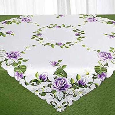Embroidered or Printed Tablecloth (Roses 7903-100)