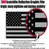 (x12) 2" American Grunge Flag US USA United States Hard Hat Helmet 3M Reflective Sticker RH view 1