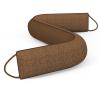 HADOR 36 Inch Weighted Door Draft Stopper - Under Door Snake Pillow, Blocks Cold Air/Wind/Noise, Heavy Duty Soundproof Bottom Filler (Covers Gaps Up to 3"), Winter Patio Sliding Window Seal, Brown view 1