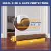 HADOR 36 Inch Weighted Door Draft Stopper - Under Door Snake Pillow, Blocks Cold Air/Wind/Noise, Heavy Duty Soundproof Bottom Filler (Covers Gaps Up to 3"), Winter Patio Sliding Window Seal, Brown view 3