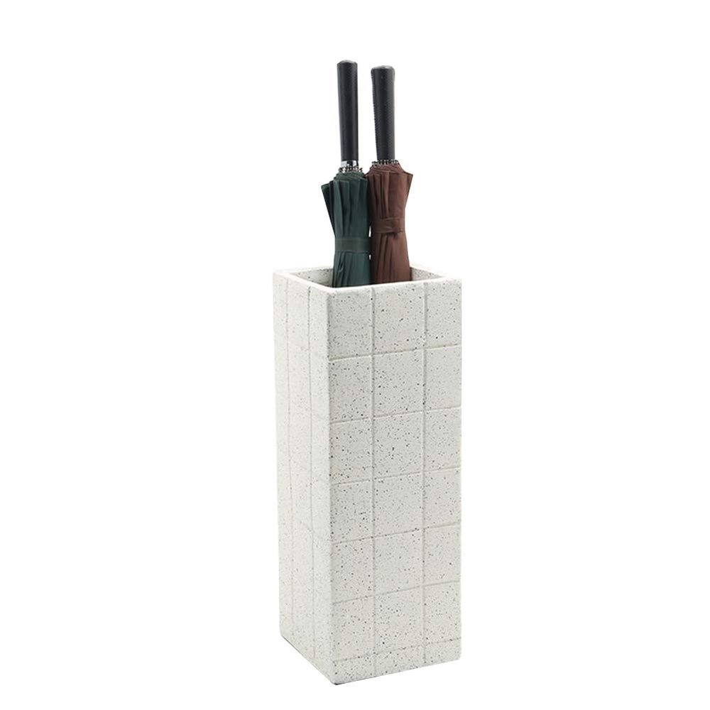 Umbrella Racks WXYZ Square Retro Umbrella Stand, Imitation Ceramic High-end Home Hotel Lobby Office Umbrella Bucket, Carved Umbrella Storage Rack 56x20x20cm