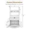 GLACER Large Bathroom Floor Cabinet, Freestanding Multipurpose Storage Cabinet with Drawer, 2 Open Shelves and Door Cupboard for Bathroom, Kitchen or Living Room, 24 x 13 x 48 inches (White) view 3