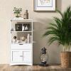 GLACER Large Bathroom Floor Cabinet, Freestanding Multipurpose Storage Cabinet with Drawer, 2 Open Shelves and Door Cupboard for Bathroom, Kitchen or Living Room, 24 x 13 x 48 inches (White) view 4