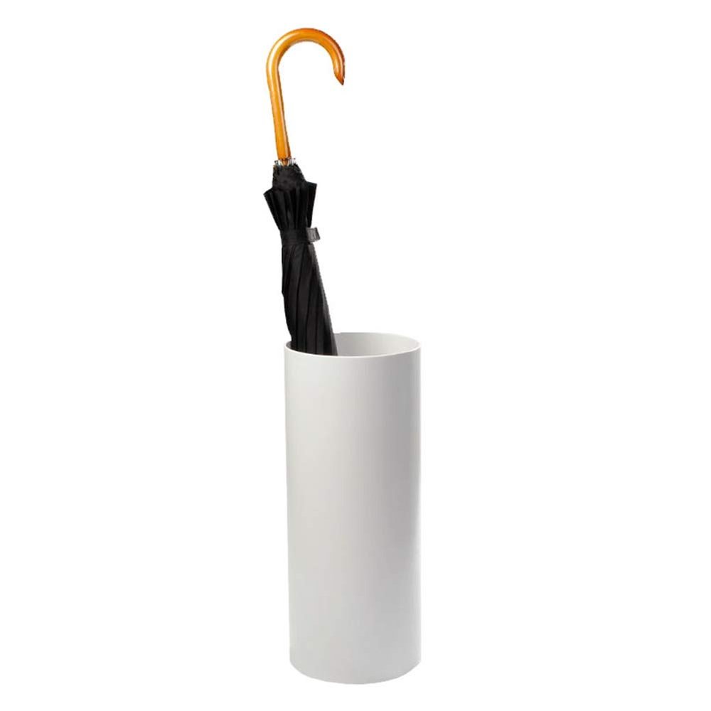 Umbrella Racks WXYZ Fashion Wrought Iron Umbrella Stand, Creative Plastic Umbrella Bucket, Home Hotel Lobby Office Storage Bucket 45x20cm Black and White (Color : White)