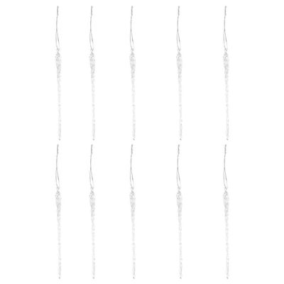Christmas Icicle Ornament Pendant Christmas Tree Pendant Icicle Drop Bead Curtain for Xmas Wedding Party Decoration 36pcs