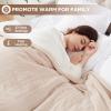 Westinghouse Heated Blanket Twin Size, Soft Flannel to Sherpa Electric Blanket with 10 Heating Levels, 1-12 Hours Auto Shut Off, Fast Heating, Machine Washable, 62x84 Inch, Beige view 4