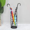 Umbrella Racks Hua European Style Household Umbrella Stand, Hotel Lobby Wrought Iron Creative Storage Bucket Umbrella Stand, Anti-Rust Metal, 28x61cm, Black, Gold, White (Color : Black) view 2