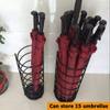 Umbrella Racks Hua European Style Household Umbrella Stand, Hotel Lobby Wrought Iron Creative Storage Bucket Umbrella Stand, Anti-Rust Metal, 28x61cm, Black, Gold, White (Color : Black) view 3