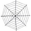 LED Lighted Spider Web Halloween Decoration - 31.5" - Black - Purple Lights view 1