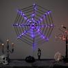 LED Lighted Spider Web Halloween Decoration - 31.5" - Black - Purple Lights view 2