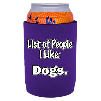 List of People I Like Dogs Full Bottom Can Coolie (Purple, 1)