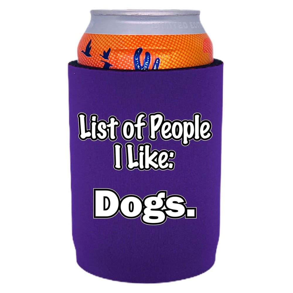 List of People I Like Dogs Full Bottom Can Coolie (Purple, 1)