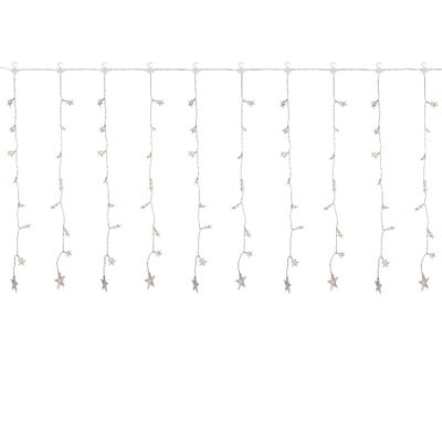 Northlight LED Stars Curtain Christmas Lights - Warm White - 7.5' Clear Wire - 120ct