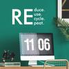 Vinyl Wall Art Decal - Reduce Reuse Recycle Repeat - 13.5" x 25" - Modern Motivational Recycling Quote Sticker for Home School Glass Classroom Work Office Store Shopfront Window Decor (White) view 2