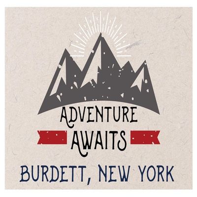 Burdett New York Souvenir 2x3 Inch Fridge Magnet Adventure Awaits Design