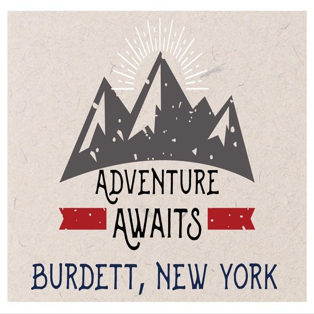 Burdett New York Souvenir 2x3 Inch Fridge Magnet Adventure Awaits Design