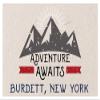 Burdett New York Souvenir 2x3 Inch Fridge Magnet Adventure Awaits Design view 1