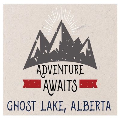 Ghost Lake Alberta Souvenir 2x3 Inch Fridge Magnet Adventure Awaits Design