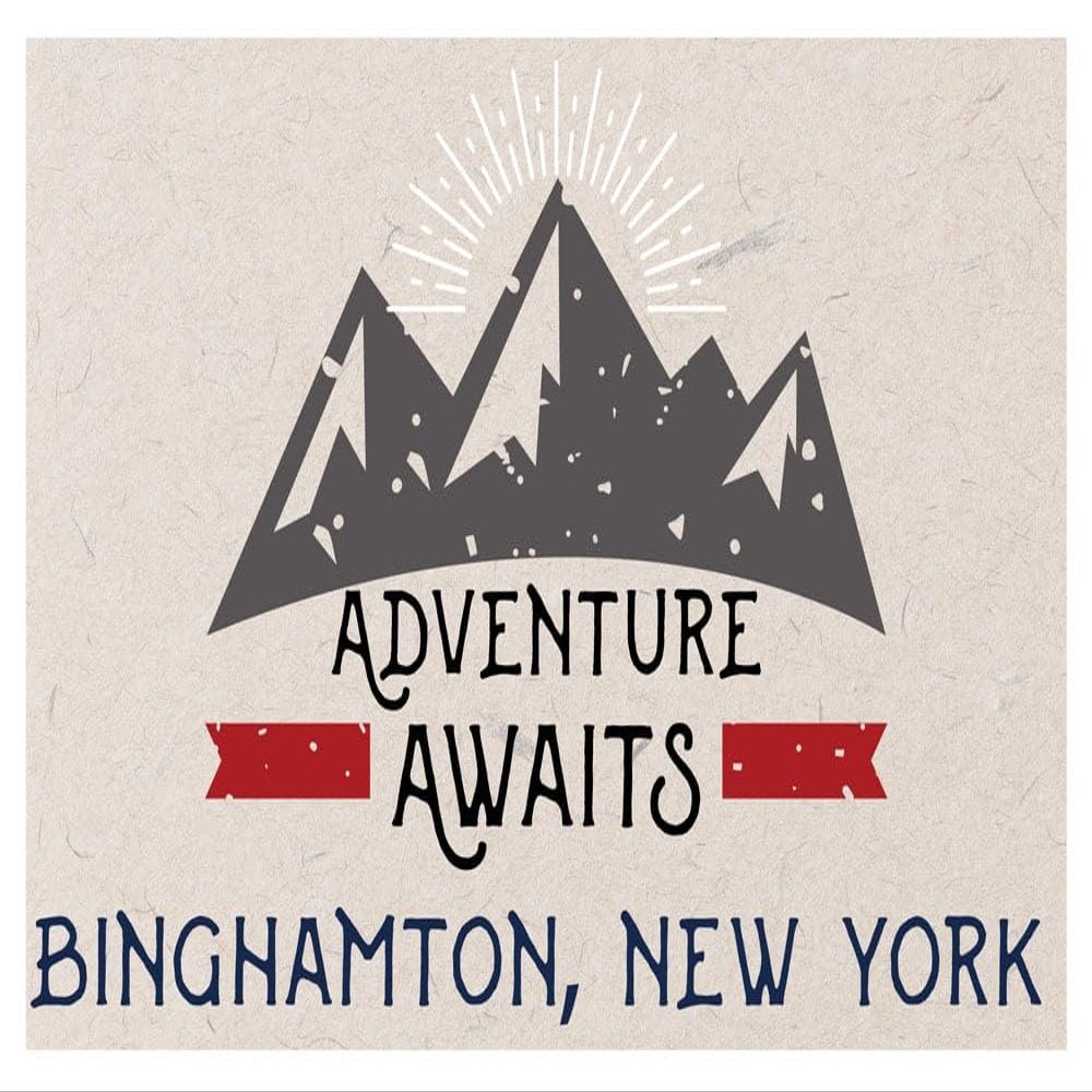 Binghamton New York Souvenir 2x3 Inch Fridge Magnet Adventure Awaits Design