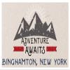 Binghamton New York Souvenir 2x3 Inch Fridge Magnet Adventure Awaits Design view 1