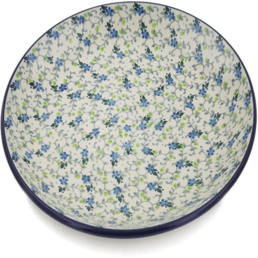 Polmedia Polish Pottery Dinner Plate - Nostalgic Ivy Pattern Handmade in Boleslawiec Poland by Ceramika Artystyczna + Certificate of Authenticity