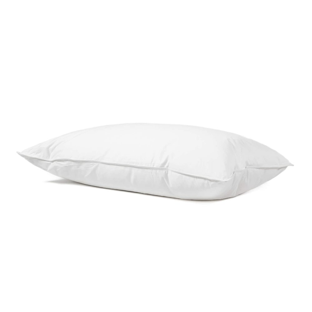 AmeriDown Premier Medium Down and Feather Pillow, Ideal Support for Back Sleepers, Queen Size, White