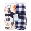 Hudson Baby Unisex Baby Silky Plush and Coral Fleece Blanket, Forest, 30x36 inches view 2