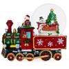 Santa Train Express Delivering Tree Musical Water Globe view 3