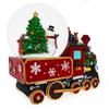 Santa Train Express Delivering Tree Musical Water Globe view 4
