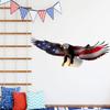 VWAQ Bald Eagle American Flag Wall Decal Patriotic Decor USA Art Decoration - NA16 (28" H X 70" W) view 2