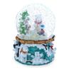 Bear and Penguins Fishing Musical Christmas Water Snow Globe view 2