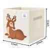 CLCROBD Foldable Animal Cube Storage Bins Fabric Toy Box/Chest/Organizer for Toddler/Kids Nursery, Playroom, 13 inch (Deer) view 2