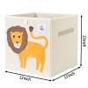 CLCROBD Foldable Animal Cube Storage Bins Fabric Toy Box/Chest/Organizer for Toddler/Kids Nursery, Playroom, 13 inch (Lion) view 2