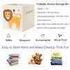 CLCROBD Foldable Animal Cube Storage Bins Fabric Toy Box/Chest/Organizer for Toddler/Kids Nursery, Playroom, 13 inch (Lion) view 3