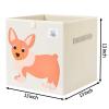CLCROBD Foldable Animal Cube Storage Bins Fabric Toy Box/Chest/Organizer for Toddler/Kids Nursery, Playroom, 13 inch (Dog) view 2