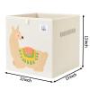 CLCROBD Foldable Animal Cube Storage Bins Fabric Toy Box/Chest/Organizer for Toddler/Kids Nursery, Playroom, 13 inch (Alpaca) view 2