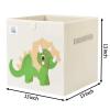 CLCROBD Foldable Animal Cube Storage Bins Fabric Toy Box/Chest/Organizer for Toddler/Kids Nursery, Playroom, 13 inch (Triceratops) view 2