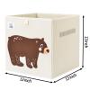CLCROBD Foldable Animal Cube Storage Bins Fabric Toy Box/Chest/Organizer for Toddler/Kids Nursery, Playroom, 13 inch (Bear) view 2