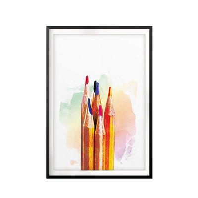 Designs ByLITA Colored Pencils Watercolor 11 x 14 UNFRAMED Print Water Color Wall Art