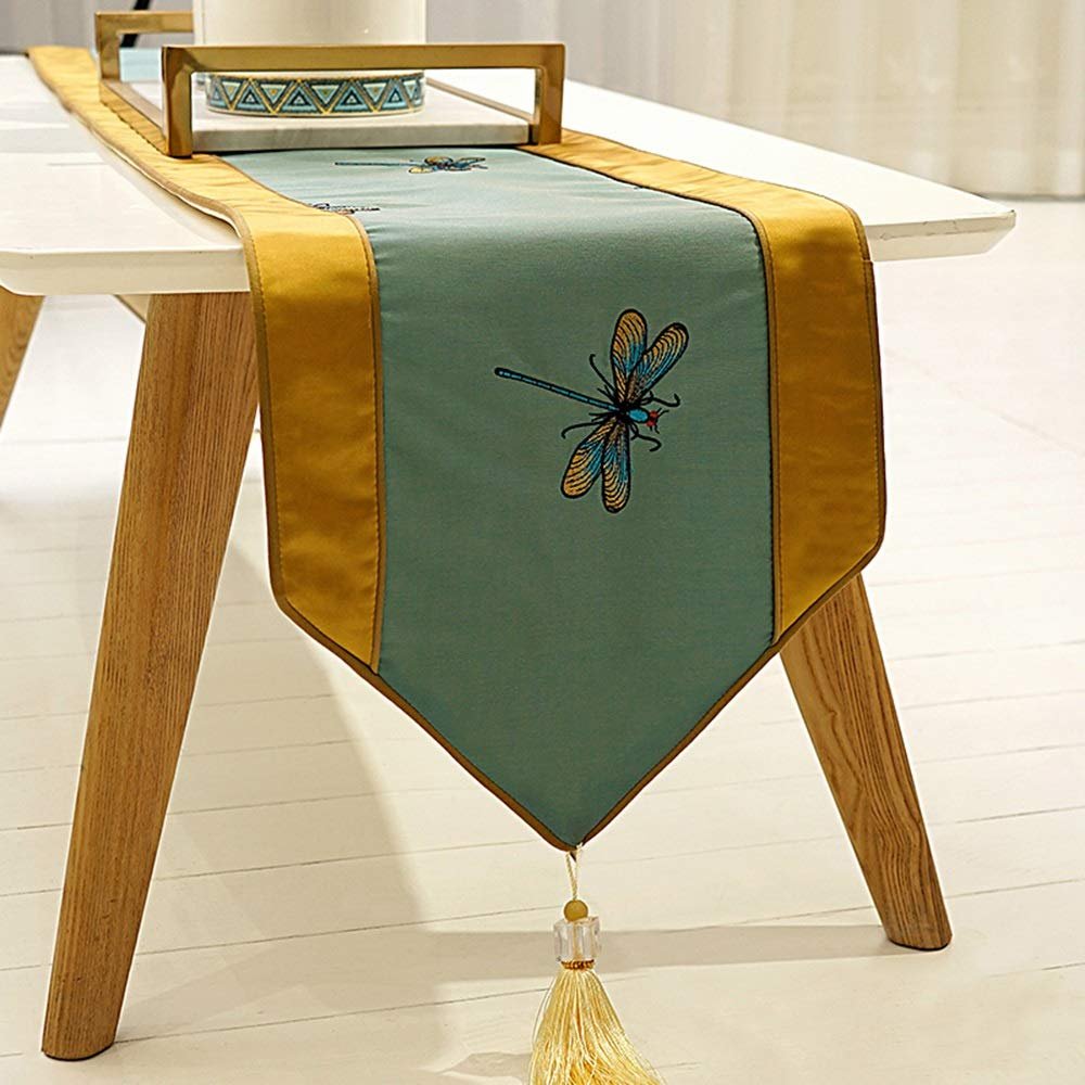 FUFU Table Runners Tea Table Runner,Table Runner Table Mat Coffee Table Cabinet Tablecloth Bed Runner Bed Towel Can be Customized for Wedding Party Holiday Decorations for Kitchen Table