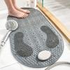 40 80 cm Shower Mat, Foot Massage Bathtub Mat, with A Pumice Stone and Strong Suction Cup/Drain Holes, Soft Bath Mat, Machine Washable Perfect Bath Mats for Tub Shower and Bathroom view 2